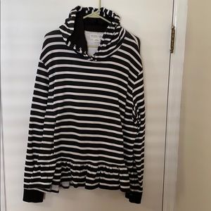 kate spade french terry peplum hoodie